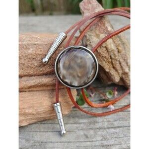 Handcrafted Faux Abalone Bolo Tie